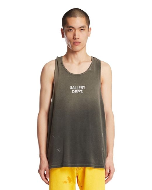 Gallery Department Gray Logo Sleeveless Top for men