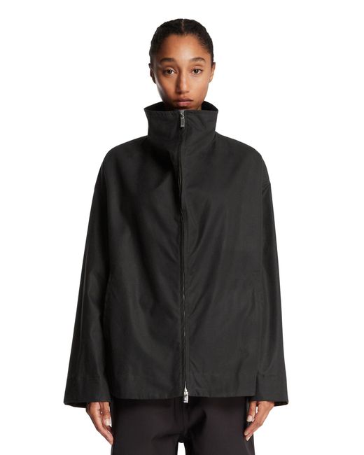 Totême Black Velvet-Trimmed Jacket