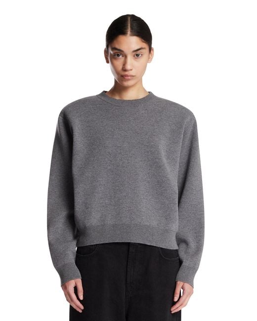 Rohe Gray Wool And Cashmere Crewneck Sweater
