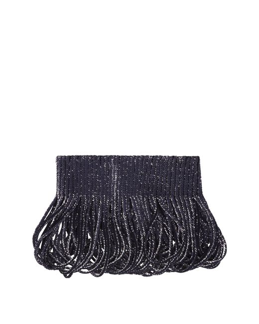 Alaïa Blue Sequined Knit Belt