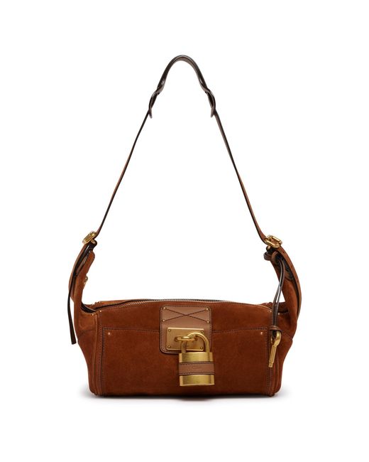 Chloé Brown Suede Paddington Shoulder Bag