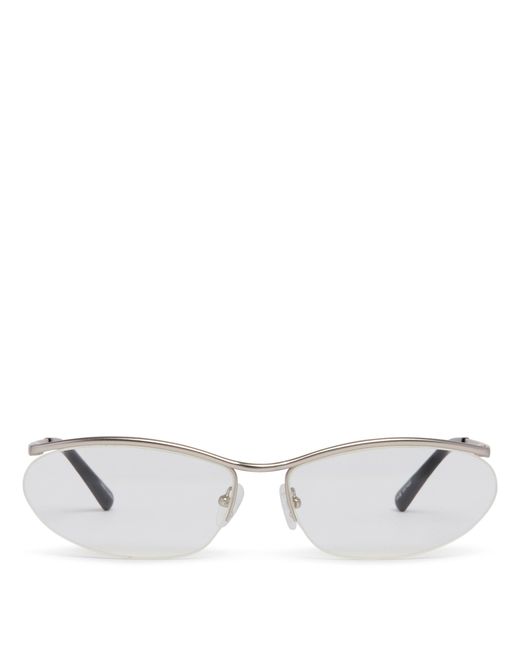 The Attico Metallic Oval Sunglasses