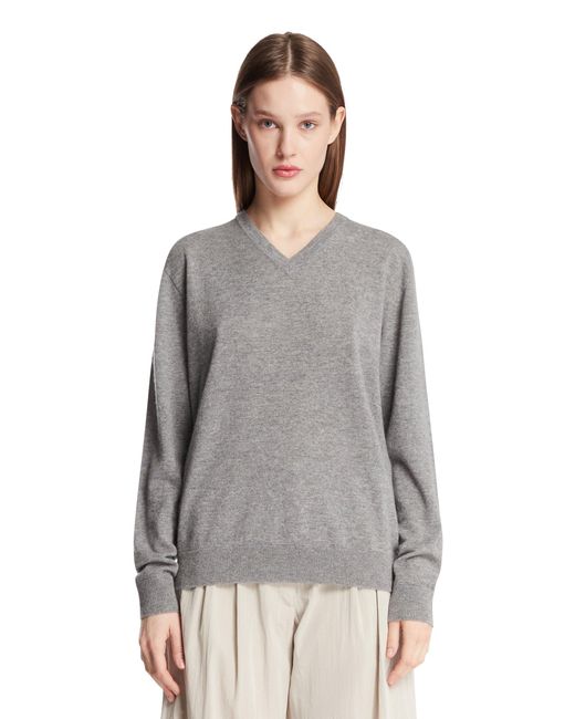 The Row Gray Nian Cashmere Sweater