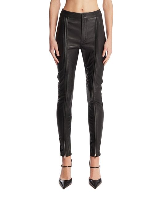 Tom Ford Black Leather Skinny Trousers