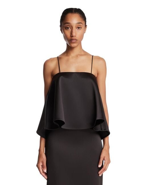 Top Peplum di Rohe in Black