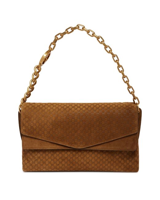 Gucci Brown Large Chain Shoulder Bag