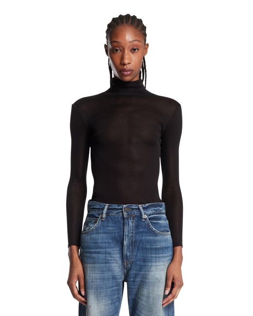 Diana Milkanova Studio Black Sheer Silk Top