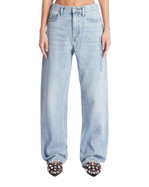 Alexander Wang Blue Baggy Jeans