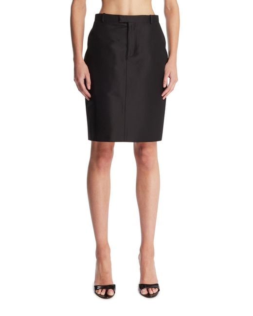 Gucci Black Silk Skirt