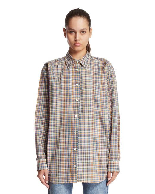 Totême  Gray Checked Cotton Shirt