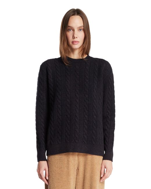 The Row Black Cable-Knit Sweater