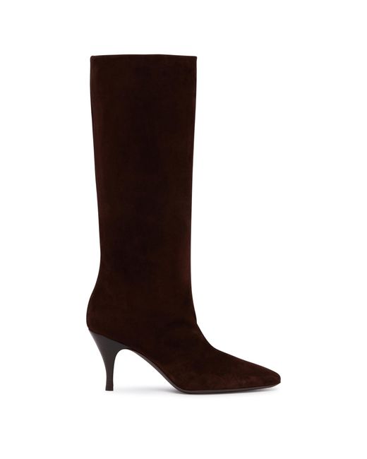 Herbert Levine Brown Suede Silhouette Boots