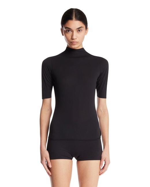Nike Black Skims Mock Neck Top