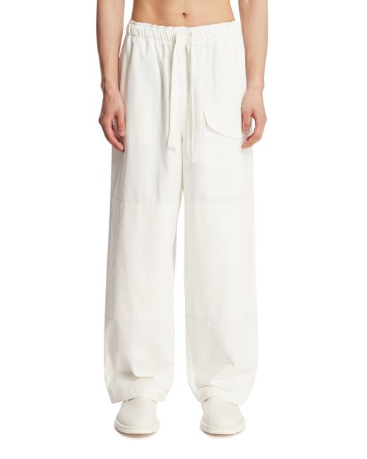 Studio Nicholson White Cotton Trousers for men