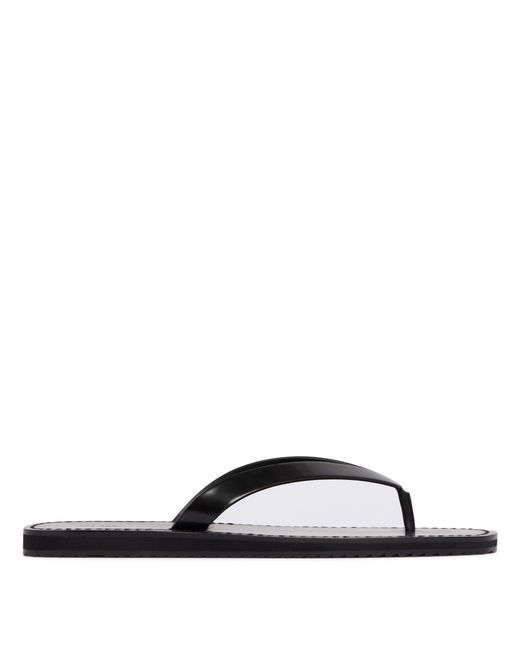 The Row Black City Thong Sandals for men