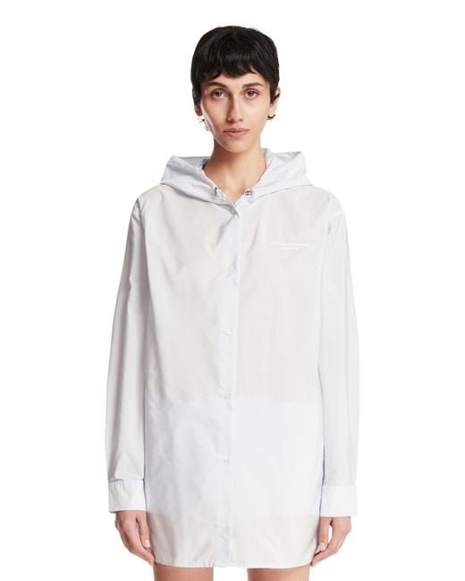 Alexander Wang White Hooded Track Jacket