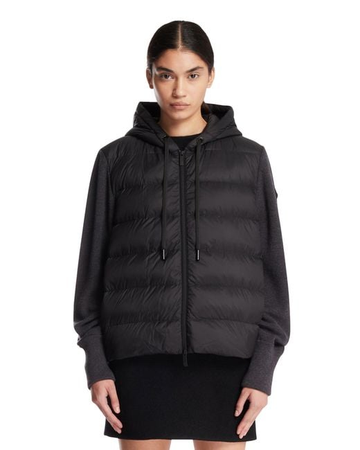 Moncler Black Padded Hooded Sweater