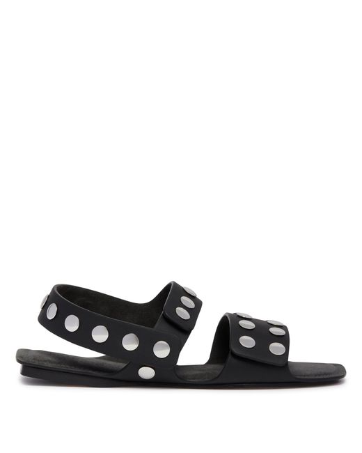 Khaite Black Boden Flat Sandals