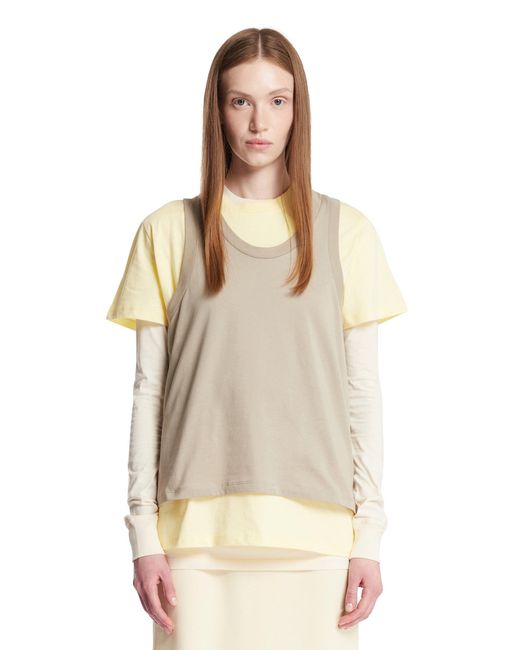 Wardrobe NYC Natural Multi-Panel Cotton Top