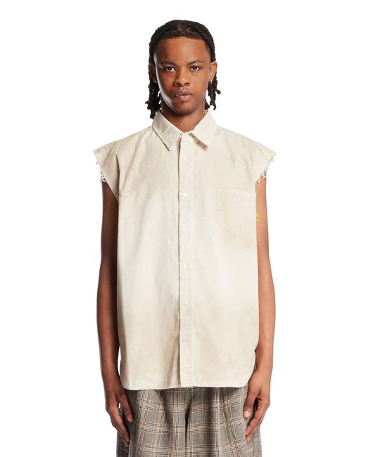 Gallery Department White Sleeveless Shirt for men