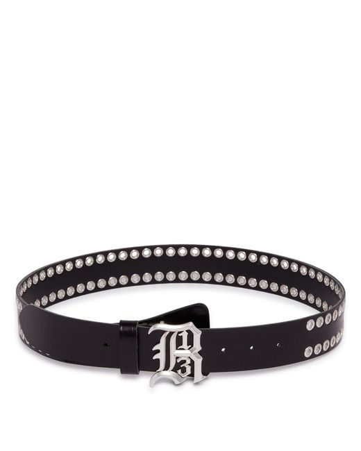 R13 Black Studded Belt