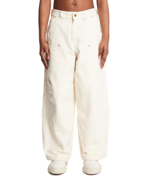 Willy Chavarria White Stockton Double Knee Pants for men