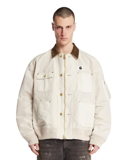 Sacai Natural X Carhartt Wip Nylon Twill X Duck Blouson for men