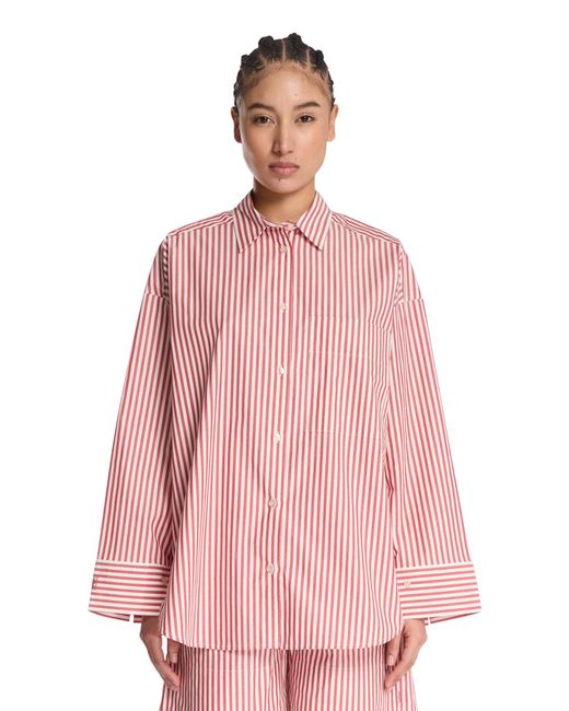 Camicia Derris A Righe di By Malene Birger in Pink