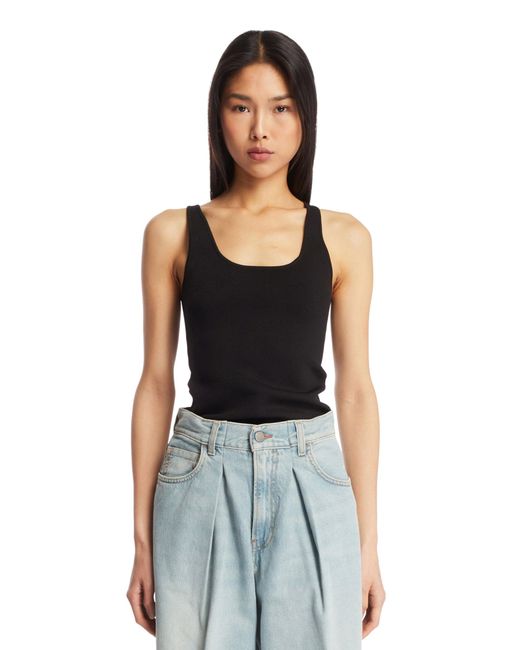 Totême Black Knit Tank Top
