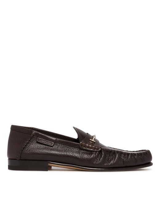 Tom Ford Brown Leather Loafers