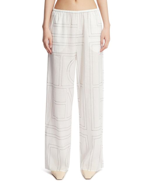 Totême White Monogram Pants