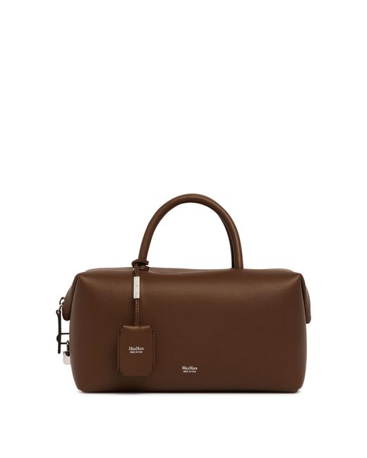 Max Mara Brown Holdall Medium Bauletto Bag