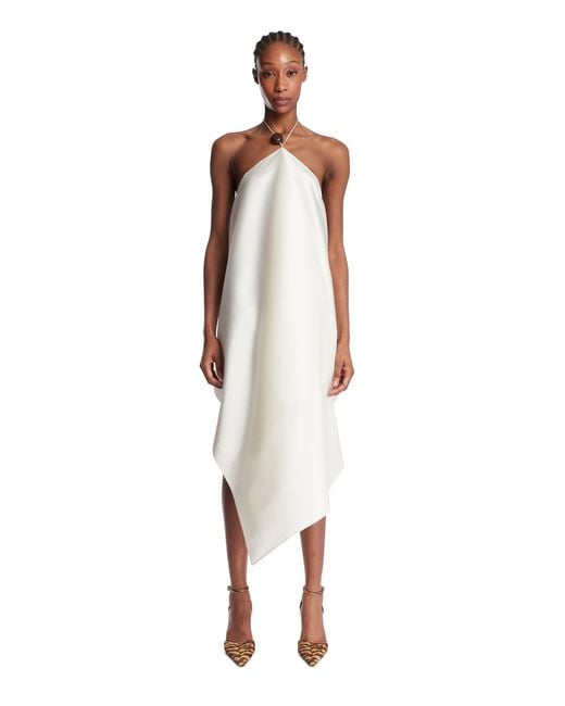Diana Milkanova Studio White Silk Oversized Top