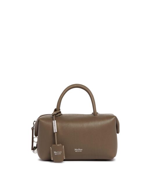 Max Mara Brown Taupe Holdall Small Bauletto Bag