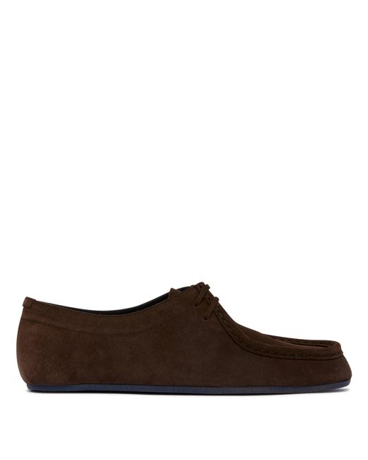 Jil Sander Brown Suede Lace-Up Loafers for men