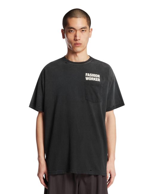 Willy Chavarria Black Printed T-Shirt for men