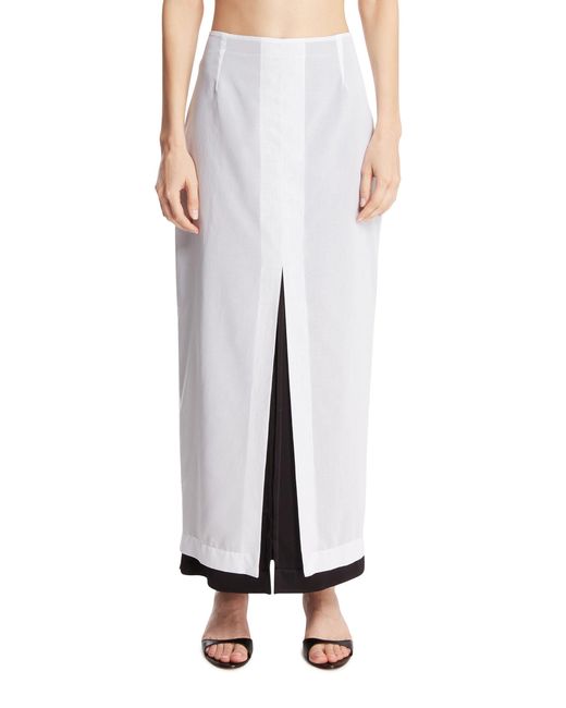 The Row White Double Layer Top