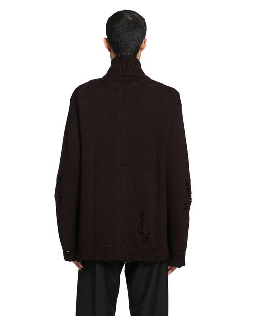 Yohji Yamamoto Black High-Neck Zip Cardigan for men