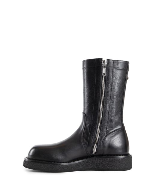 Ann Demeulemeester Black Kasi Leather Ankle Boots for men