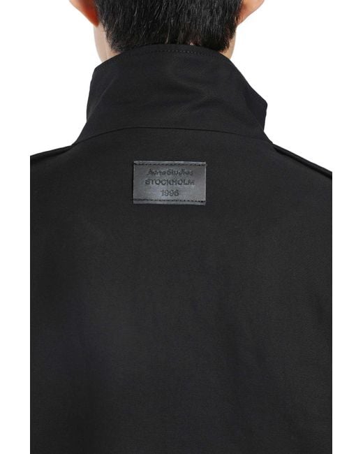 Acne Black Cotton Nylon Field Jacket for men