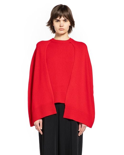 Totême  Red Crew Cape Knit
