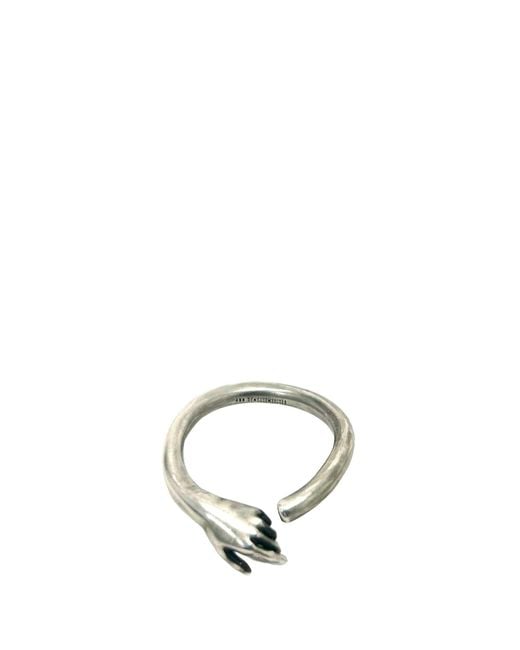 Ann Demeulemeester Metallic Paju Hand Ring for men