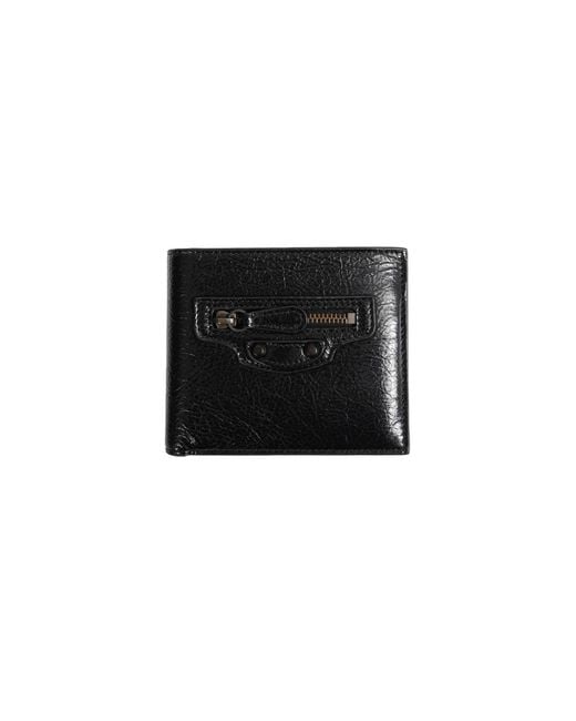 Balenciaga Black Le City Aquare Folded Wallet for men