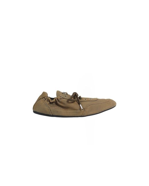 Prada Natural Collapse Canvas Sneakers
