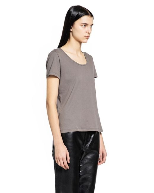 Max Mara Gray Wool Broadcloth T-Shirt