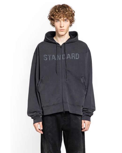 Balenciaga Black Sweatshirt With Printed Logo for men