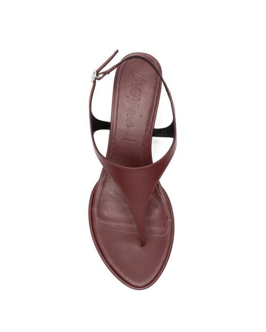 Aeyde Brown Roose Wedge Sandals