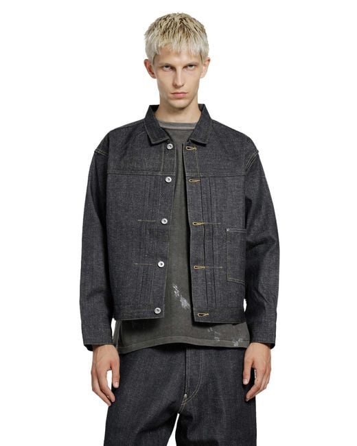 TAIGA TAKAHASHI Black Lot 703 Denim Jacket 1920's for men