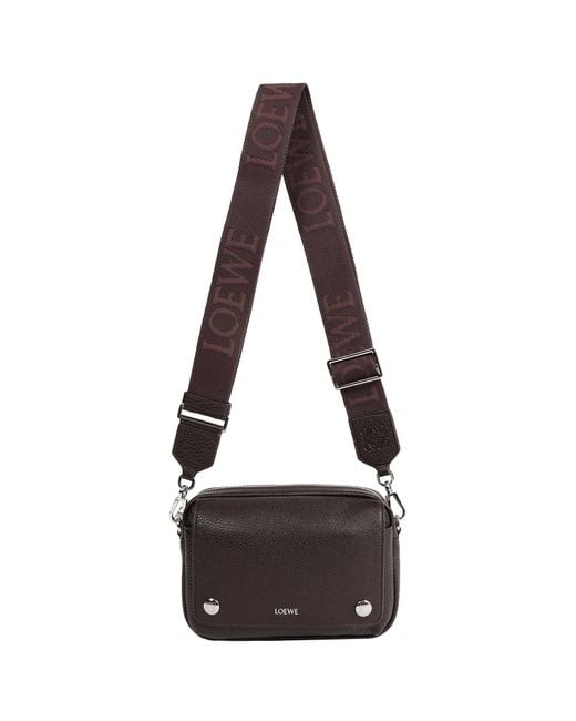 Loewe Black Small Pebble Messenger Bag for men