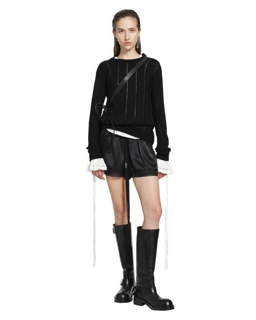 Ann Demeulemeester Black Nese Open Back Sweater